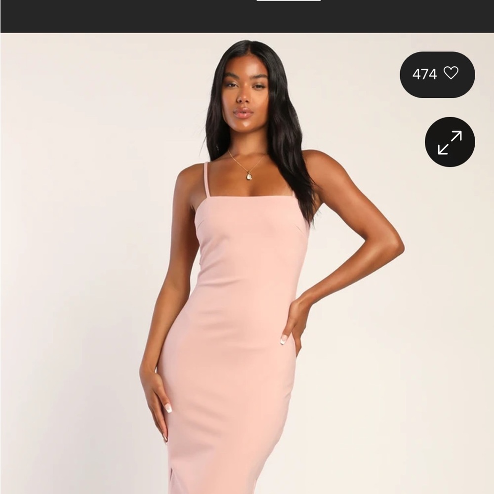 Lulu's Strapless Blush Pink Dress